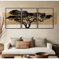 PANEL ŚCIENNY LAGOS FERRO E WOOD ZESTAW 3 SZT 204X2X80 cm (72X2X80-60X2X80)